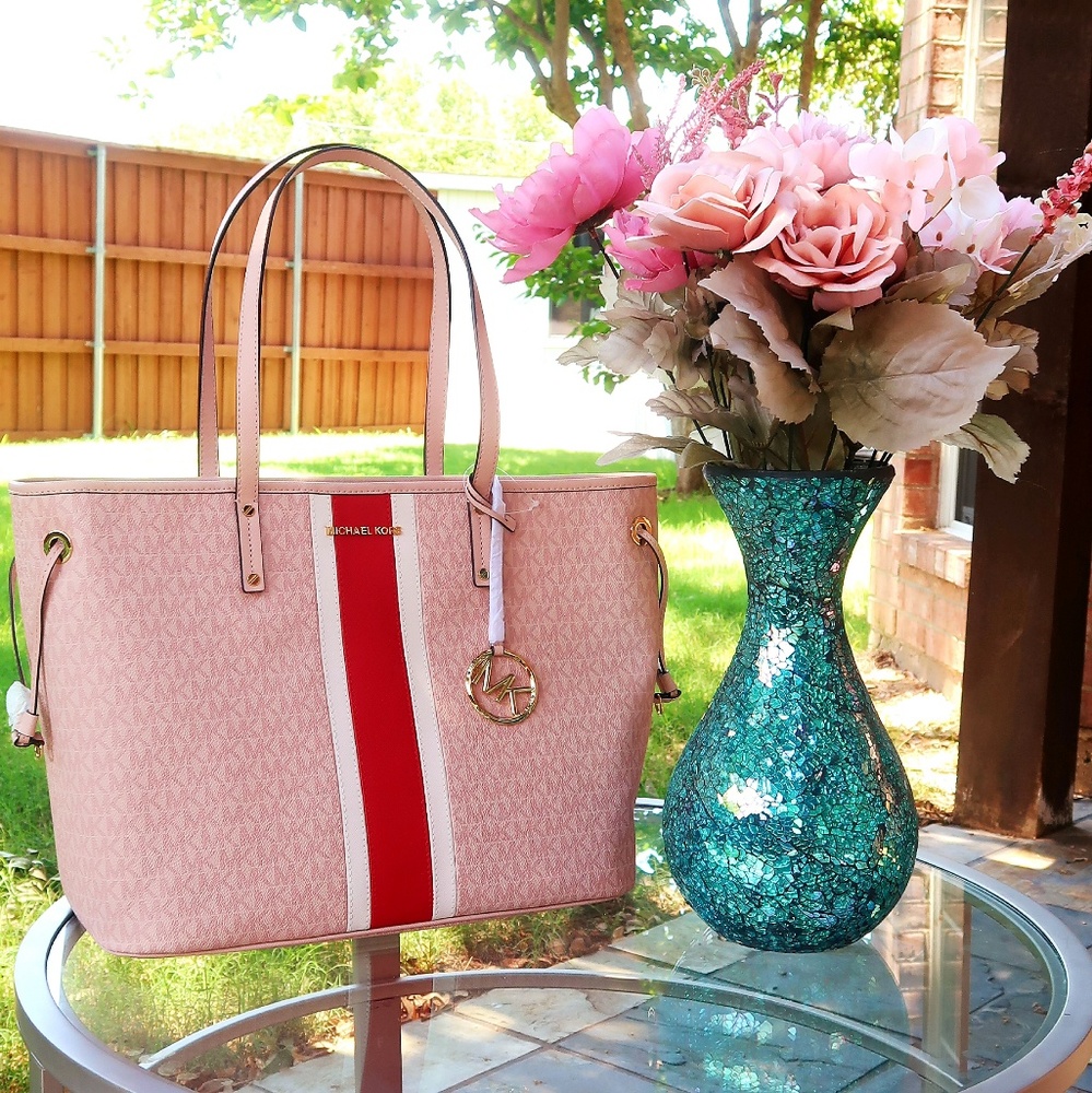30%off-MK Jet set travel LG drawstring leathr tote